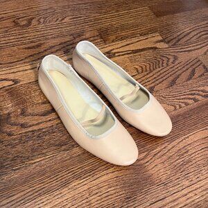 A.P.C. Swan Leather Ballet Flats in Neutral Nude Rosy Beige, Size 39 EU/9 US